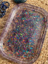 Load image into Gallery viewer, Amethyst Crystal Chip Resin Display Trinket Dish

