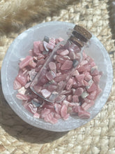 Load image into Gallery viewer, Rhodochrosite Crystal Chip Jar
