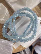 Load image into Gallery viewer, Aquamarine Faceted Bracelet
