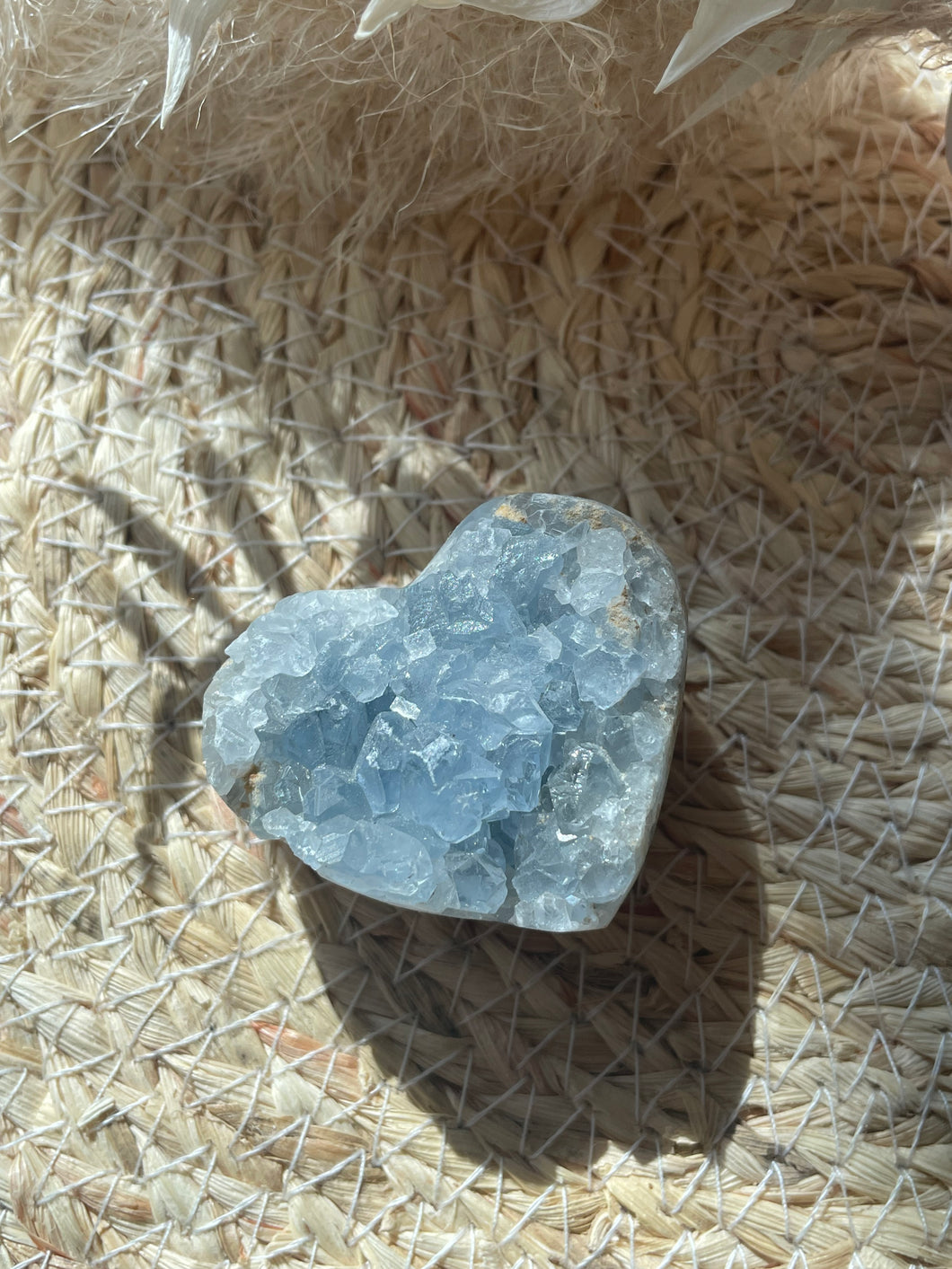 Celestite Heart Cluster