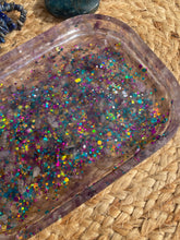 Load image into Gallery viewer, Amethyst Crystal Chip Resin Display Trinket Dish
