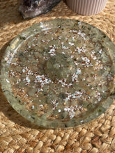 Load image into Gallery viewer, Prehnite Crystal Chip Resin Incense Holder
