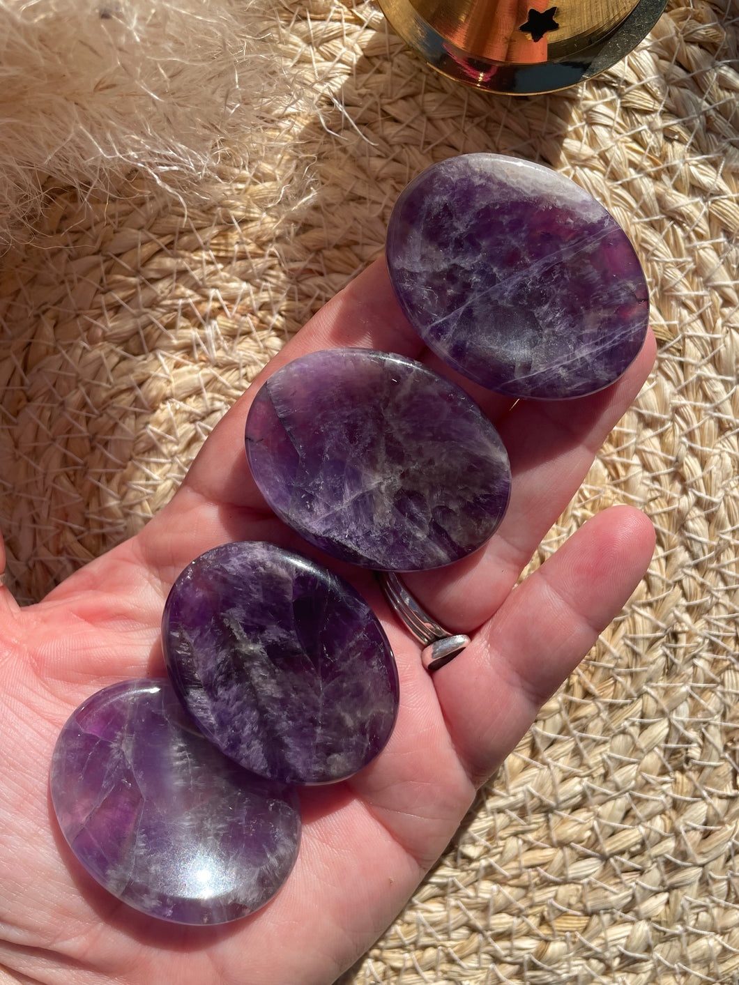 Amethyst Worry Stone