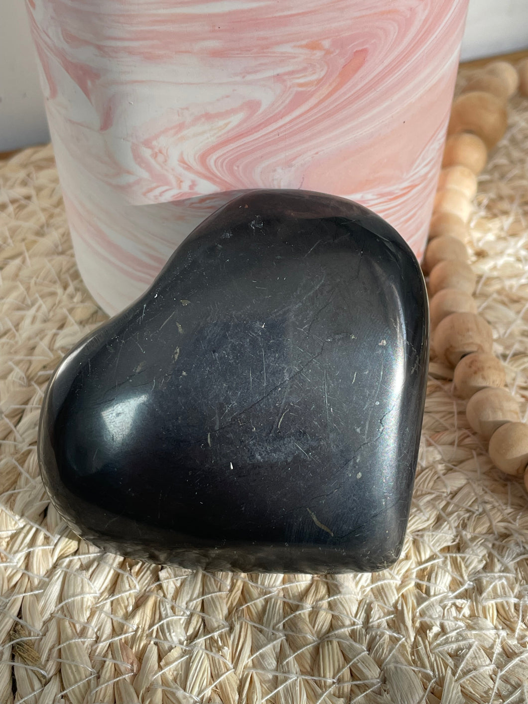 Shungite Heart Carving