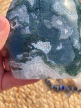 Load image into Gallery viewer, Moss Agate Flame Carving

