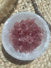 Load image into Gallery viewer, Strawberry Quartz Crystal Chip Jar
