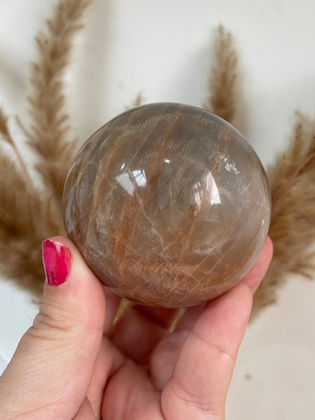 Peach Moonstone Sphere