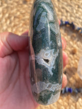 Load image into Gallery viewer, Moss Agate Flame Carving
