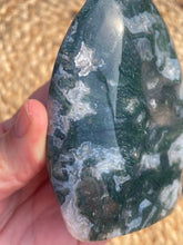Load image into Gallery viewer, Moss Agate Flame Carving
