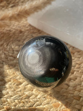 Load image into Gallery viewer, Silver Sheen Obsidian Sphere
