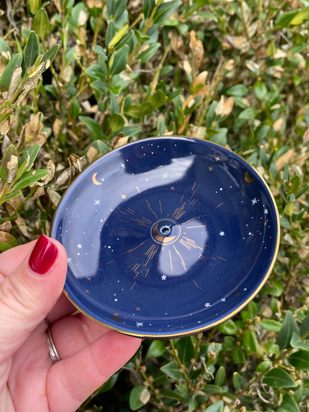 Ceramic Incense Ash Dish - Star Bust