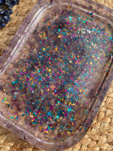 Load image into Gallery viewer, Amethyst Crystal Chip Resin Display Trinket Dish
