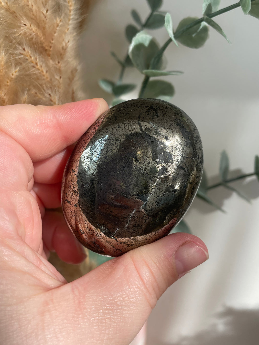 Pyrite Palm Stone