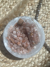 Load image into Gallery viewer, Peach Moonstone Crystal Chip Jar
