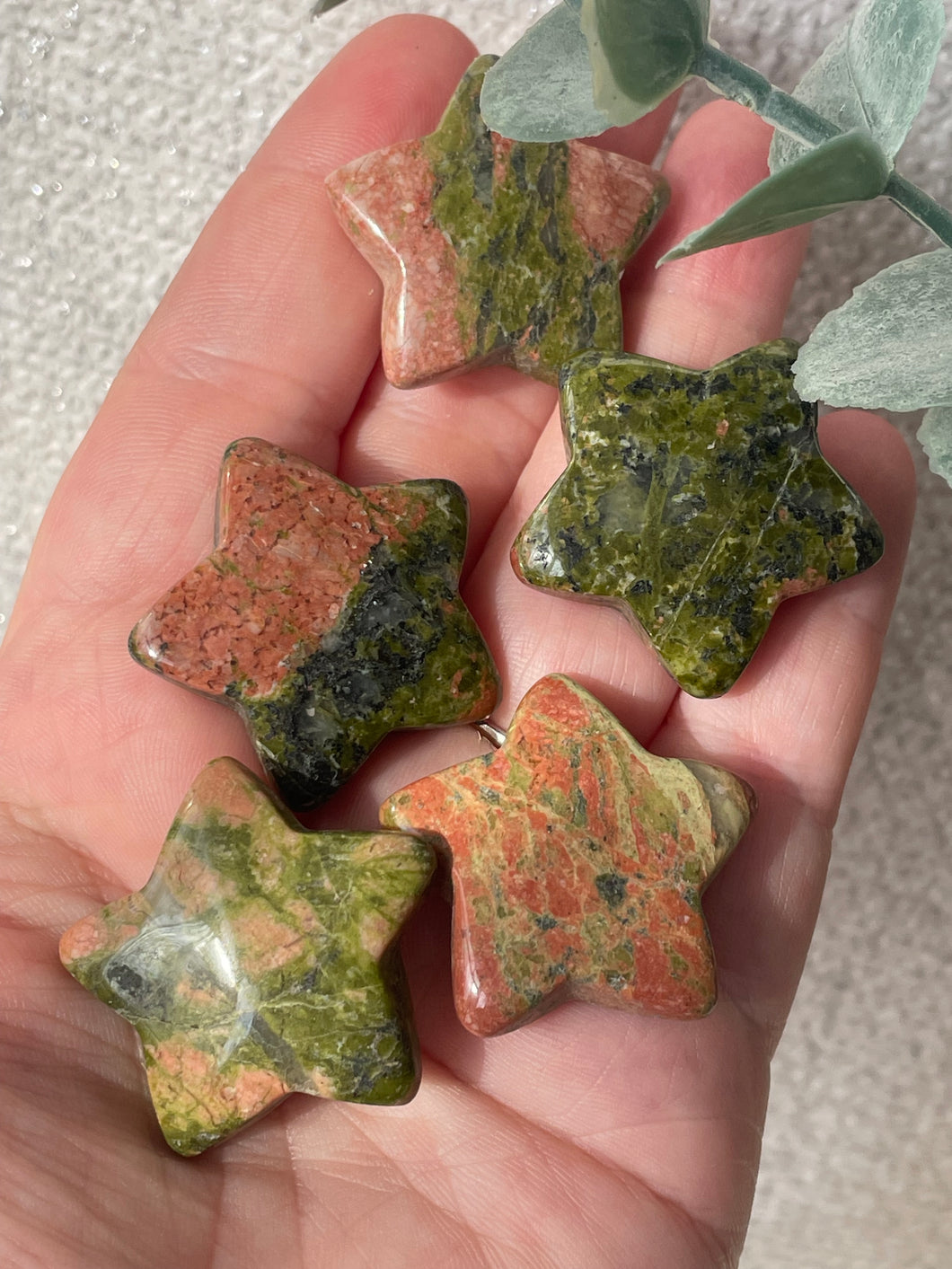 Unakite Mini Star Carving