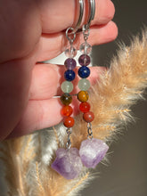 Load image into Gallery viewer, Chakra Amethyst Key Ring
