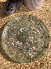 Load image into Gallery viewer, Prehnite Crystal Chip Resin Incense Holder
