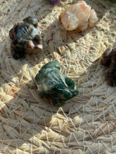 Load image into Gallery viewer, Moss Agate Frog Carving
