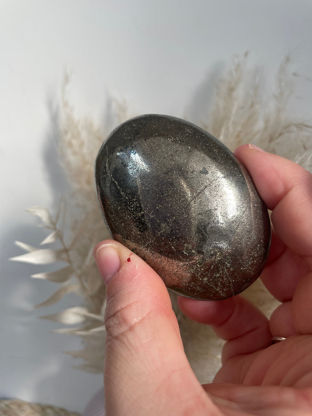 Pyrite Palm Stone