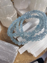 Load image into Gallery viewer, Aquamarine Faceted Bracelet
