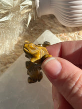 Load image into Gallery viewer, Tigers Eye Frog Carving
