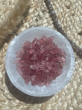 Load image into Gallery viewer, Strawberry Quartz Crystal Chip Jar
