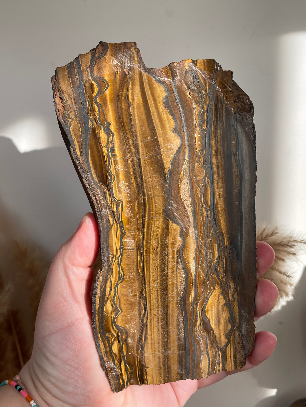 Tigers Eye Slab Plate