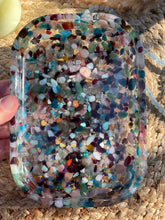 Load image into Gallery viewer, Mixed Crystal Chip Resin Display Trinket Dish
