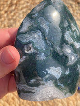 Load image into Gallery viewer, Moss Agate Flame Carving
