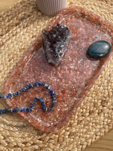 Load image into Gallery viewer, Sunstone Crystal Chip Resin Display Trinket Dish
