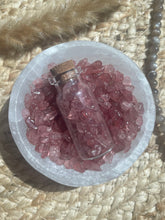 Load image into Gallery viewer, Strawberry Quartz Crystal Chip Jar
