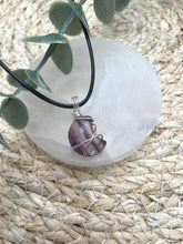 Load image into Gallery viewer, Fluorite Moon Wire Wrapped Necklace
