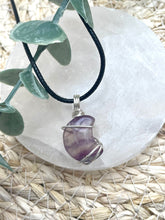 Load image into Gallery viewer, Fluorite Moon Wire Wrapped Necklace
