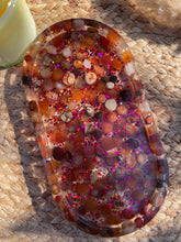 Load image into Gallery viewer, Carnelian Crystal Chip Resin Display Trinket Dish

