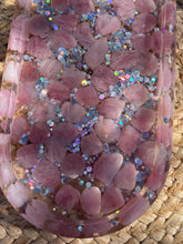 Load image into Gallery viewer, Lavender Rose Quartz Crystal Chip Resin Display Trinket Dish
