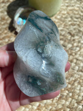 Load image into Gallery viewer, Moss Agate Flame Carving
