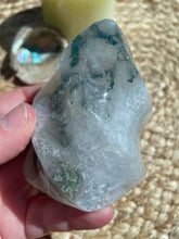 Load image into Gallery viewer, Moss Agate Flame Carving
