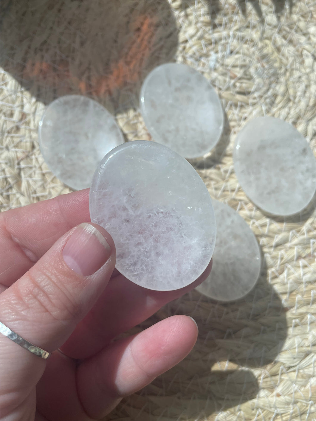 Clear Quartz Worry Stone