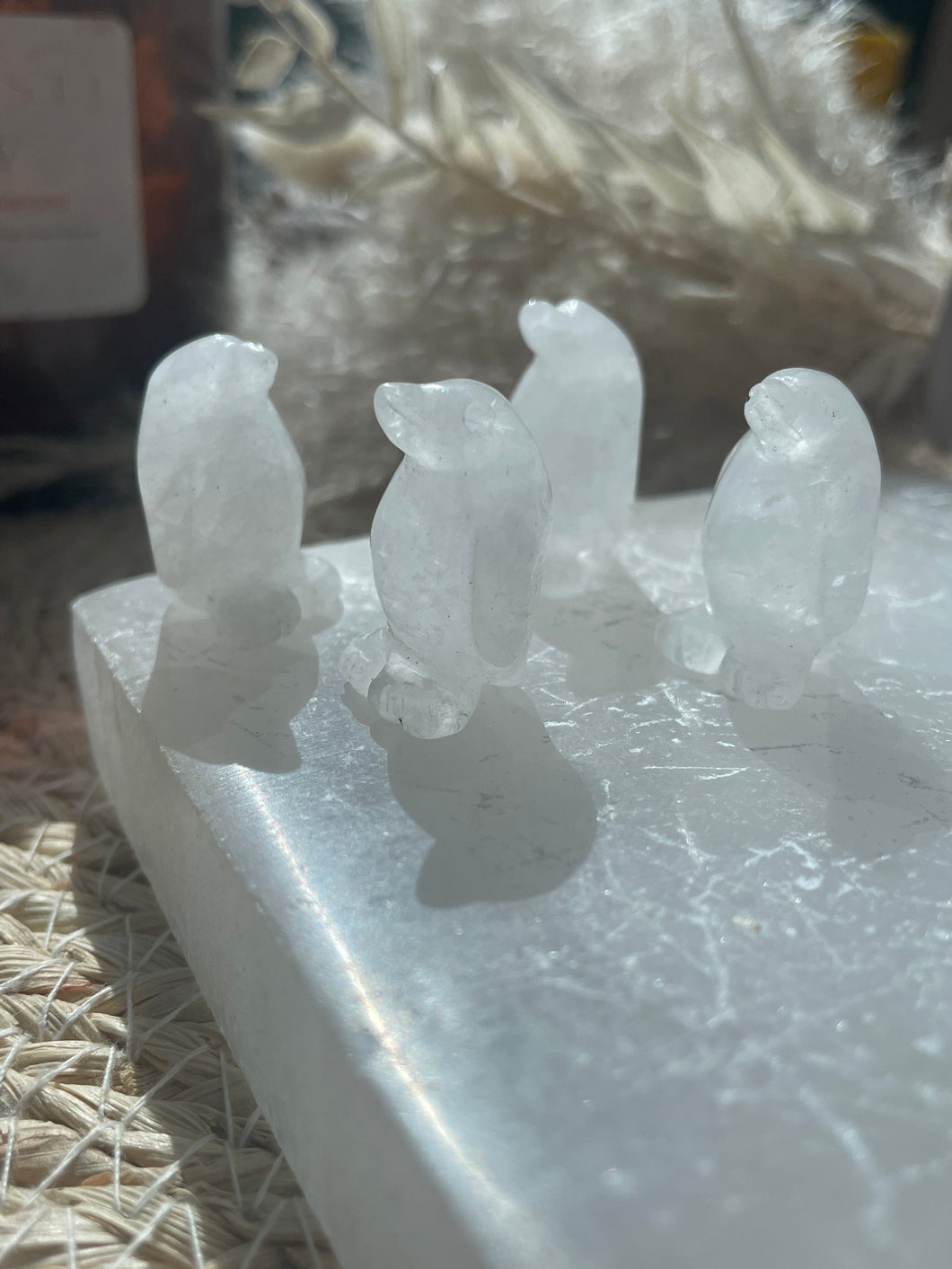 Clear Quartz Mini Penguin Carving