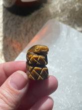 Load image into Gallery viewer, Tiger Eye Snake Carving
