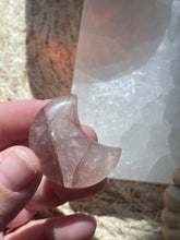 Load image into Gallery viewer, Fire Quartz Moon Carving
