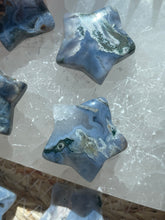 Load image into Gallery viewer, Blue Moss Agate Star Carving
