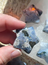 Load image into Gallery viewer, Blue Moss Agate Star Carving
