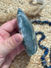 Load image into Gallery viewer, Moss Agate Flame Carving
