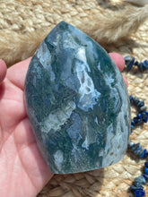 Load image into Gallery viewer, Moss Agate Flame Carving
