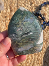 Load image into Gallery viewer, Moss Agate Flame Carving
