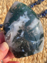 Load image into Gallery viewer, Moss Agate Flame Carving
