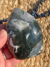 Load image into Gallery viewer, Moss Agate Flame Carving
