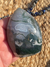 Load image into Gallery viewer, Moss Agate Flame Carving
