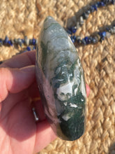 Load image into Gallery viewer, Moss Agate Flame Carving
